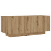 Nachtkastje 100X35X40 Cm Bewerkt Hout Artisanaal Eikenkleur