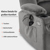 MyGoodHome Elektrische Relaxstoel met Ligfunctie, Massage & Verwarming - TV Stoel - Grijs/Donkergrijs/Beige