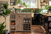 Keukeneiland - Keukenkast - Keuken Werktafel - Opbergkast – Dressoir Met 3 Planken, 2 Lades, Deur, Glashouder En Flessenhouder