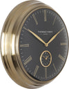 Thomas Kent Wandklok Timekeeper Ø71cm - Zwart en Goud - Stijlvolle Industriële Klok