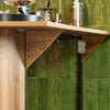 Mara Bartafel - Keukentafel - Opbergruimte - Bruin - MDF - 120 x 63 x 95 cm