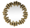 Lustro Countryfield Pringle Antique Brass L7B100H100CM - dekoracyjne okrągłe lustro ścienne