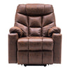 MCombo 7286 Elektrische Sta‑Op Relaxfauteuil – Grijs Stof of Bruin Microvezel