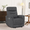 MCombo relaxfauteuil met relaxfunctie, elektrisch verstelbare TV-fauteuil, TV Stoel met 160° Ligfunctie, relaxfauteuil, USB & zijvak, fauteuil woonkamer relax, 7077 (Donkergrijs)