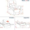 MCombo relaxfauteuil met relaxfunctie, elektrisch verstelbare TV-fauteuil, TV Stoel met 160° Ligfunctie, relaxfauteuil, USB & zijvak, fauteuil woonkamer relax, 7077 (Donkergrijs)