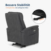 MCombo relaxfauteuil met relaxfunctie, elektrisch verstelbare TV-fauteuil, TV Stoel met 160° Ligfunctie, relaxfauteuil, USB & zijvak, fauteuil woonkamer relax, 7077 (Donkergrijs)