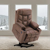 MCombo 7286 Elektrische Sta‑Op Relaxfauteuil – Grijs Stof of Bruin Microvezel