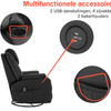 MCombo 7050 Massagesessel – Echtleder mit Heizung, Massage &amp; 360° Drehfunktion