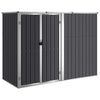 Tuinschuur 225x89x161 cm gegalvaniseerd staal antracietkleurig
