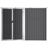 Tuinschuur 225x89x161 cm gegalvaniseerd staal antracietkleurig