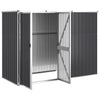 Tuinschuur 225x89x161 cm gegalvaniseerd staal antracietkleurig