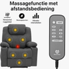 MCombo 7070 – Elektrischer Relaxsessel mit Massage, Heizung und USB – Luxuriöser Sessel aus grauem Stoff