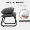 MCombo Vintage Hocker – Donkergrijs – Microvezel Voetenbank Los