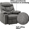 MCombo 7286 Elektrische Sta‑Op Relaxfauteuil – Grijs Stof of Bruin Microvezel