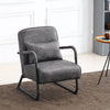 MCombo Retro Relaxsessel – Ohne Hocker – Ergonomisch &amp; Stylisch – Dunkelgrau