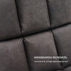 Relaxstoel met Hocker - Model 0016 - Microvezel Donkergrijs - Ergonomisch & Luxe Loungestoel