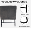 Relaxstoel met Hocker - Model 0016 - Microvezel Donkergrijs - Ergonomisch & Luxe Loungestoel
