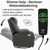 MCombo 7070 – Elektrischer Relaxsessel mit Massage, Heizung und USB – Luxuriöser Sessel aus grauem Stoff