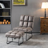 Relaxstoel met Hocker - Model 0016 - Microvezel Donkergrijs - Ergonomisch & Luxe Loungestoel
