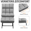 Luxe Relaxstoel met Hocker 0014 – Velvet Grijs – Ergonomisch & Comfortabel
