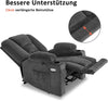MCombo TV-fauteuil elektrisch verstelbaar 7008, relaxfauteuil met relaxfunctie, TV-fauteuil met massage- & warmtefunctie, USB & bekerhouder, woonkamer