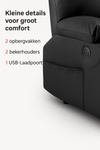 MCombo 7040 Elektrische Relaxstoel met Opstahulp – Massage, Verwarming & USB