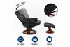 MCombo 9068 Elektrischer Massagesessel mit Hocker - Kunstleder - 360° drehbar - verstellbare Liegefunktion