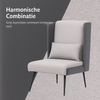 MCombo 4707 Grauer Ohrensessel mit Hocker – Komfort und Eleganz für jeden Wohnraum