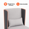 MCombo 4707 Grauer Ohrensessel mit Hocker – Komfort und Eleganz für jeden Wohnraum