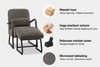 MCombo Retro Relaxsessel mit Hocker – Ergonomischer Komfort &amp; Vintage-Design – Dunkelgrau
